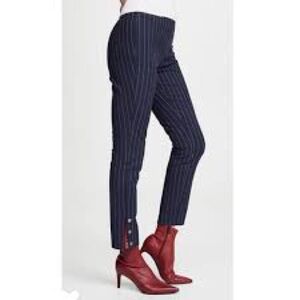 Rag & Bone Simone Navy Pinstripe Snap Dress Pants Size‎ 2 EUC